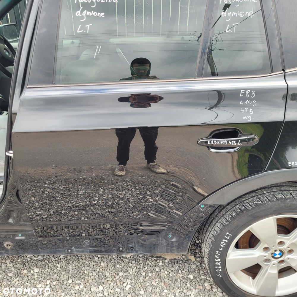 DRZWI LEWY TYŁ TYLNE BMW X3 E83 475 BLACKSAPPHIRE ORYGINALNY LAKIER C109 - 1