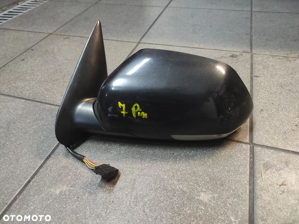 SKODA OCTAVIA 2 7 PIN CZARNE LUSTERKO LEWE KIEROWCY SPRAWNE WYSYŁKA !!! - 1