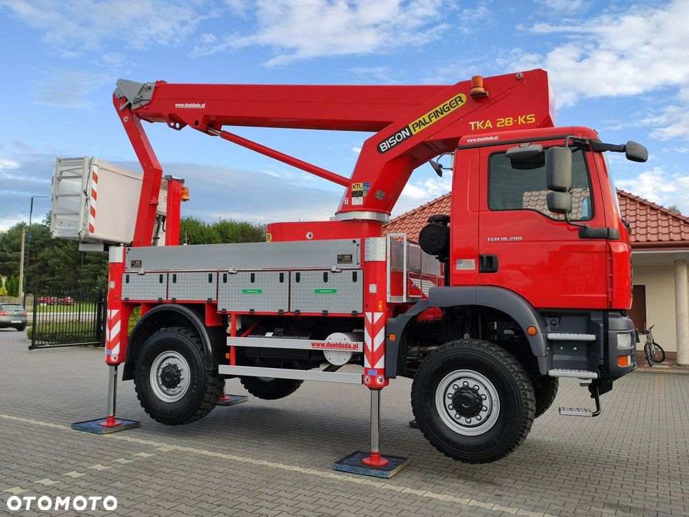 MAN TGM 18.280 4x4 Zwyżka Bison Palfinger TKA 28 Podnośnik Koszowy - 12