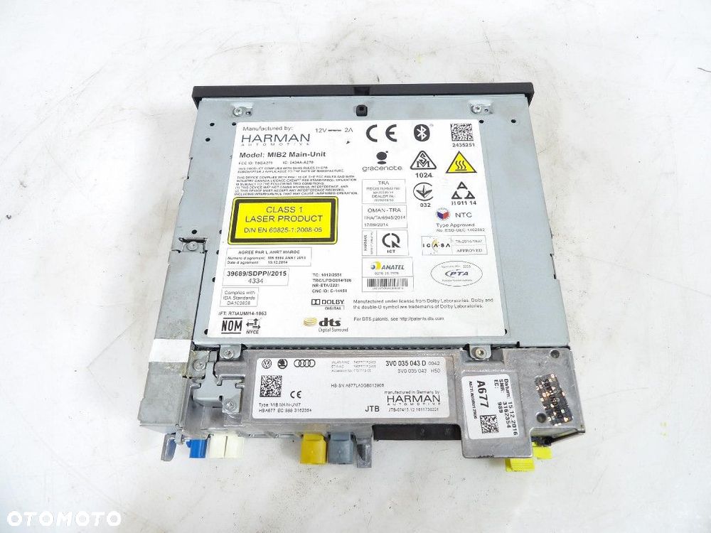 SKODA OCTAVIA III 3 CZYTNIK NAWIGACJI 3V0035043D - 2