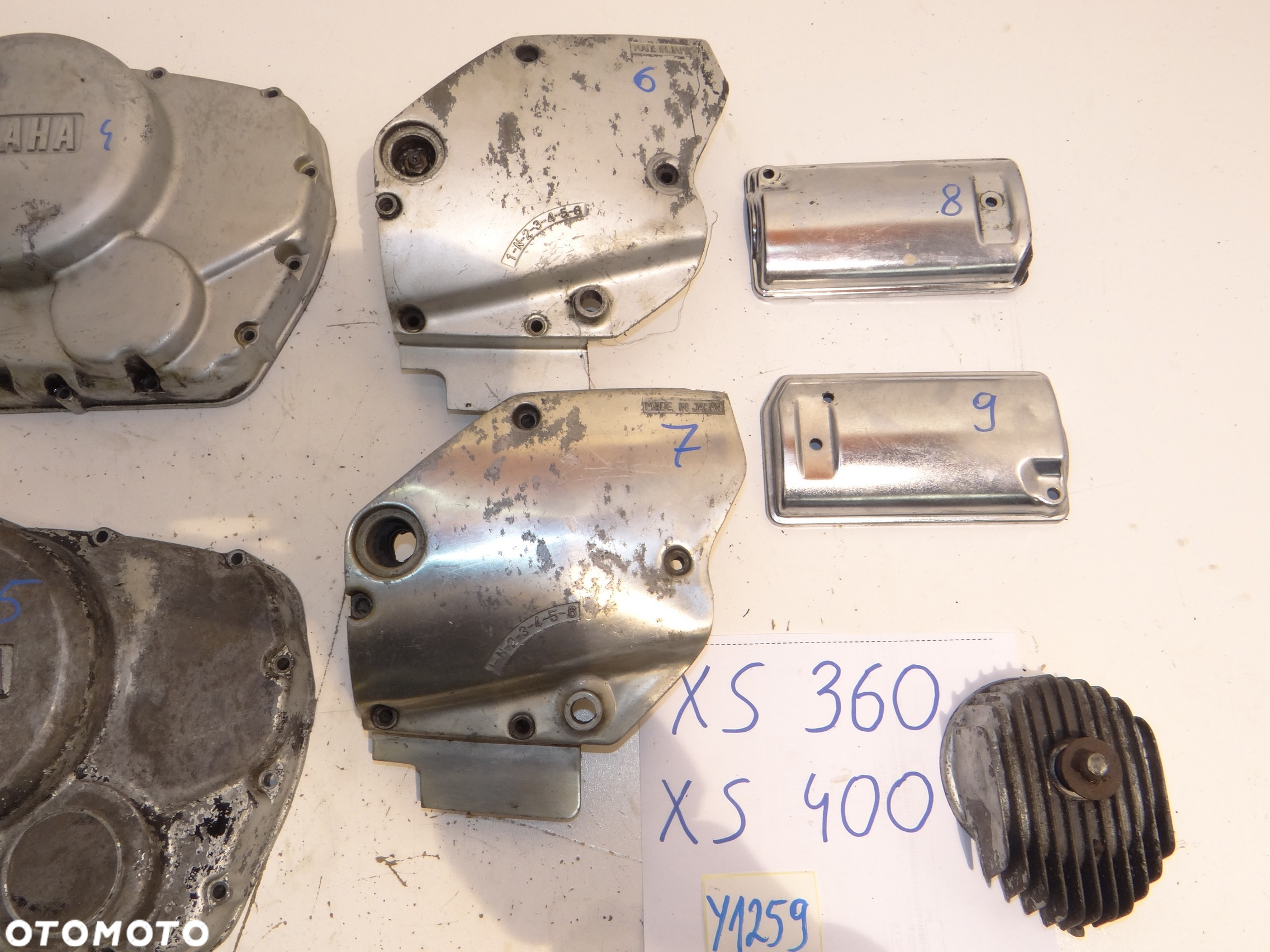 Yamaha XS 360 400 2A2 pokrywa dekiel silnika sprzęgła zębatki łańcucha rozrusznika obudowa filtra oleju Y1259 - 4