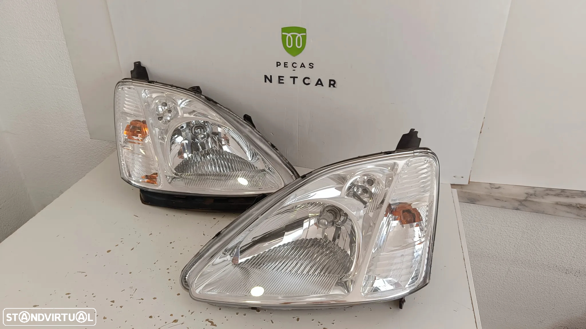 Farol óptica esquerdo Honda Civic 2003 H/B - 4