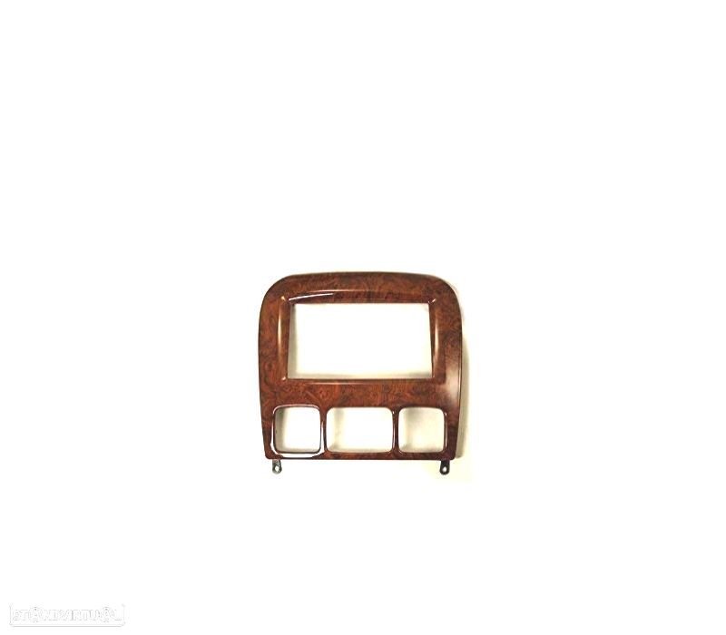 MOLDURA ADAPTADOR MADEIRA ALTO BRILHO PARA RADIO 2-DIN MERCEDES CLASE-S W220 - 4