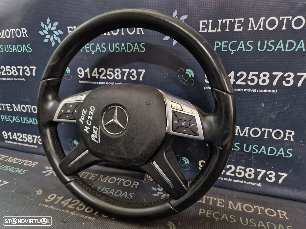 Volante usado pele com airbag MERCEDES CLASS C W204 FACELIFT - 1