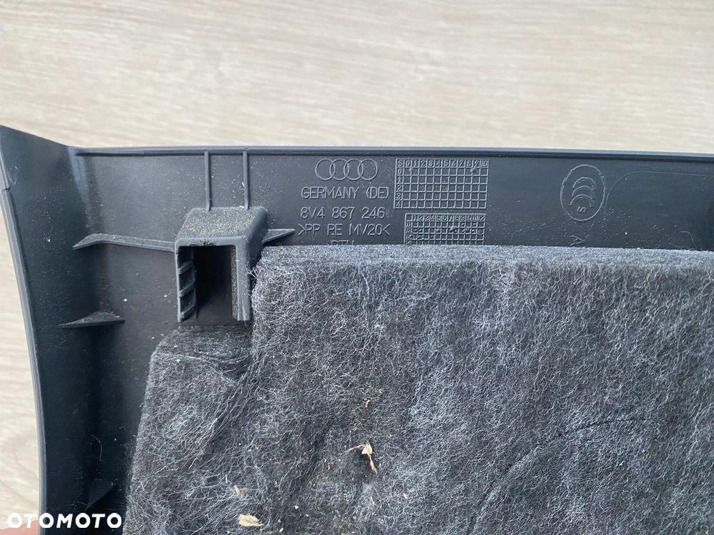KOMPLET OSŁONA POSZYCIE SŁUPKA D CZARNA PRAWA LEWA AUDI A3 8V - 12