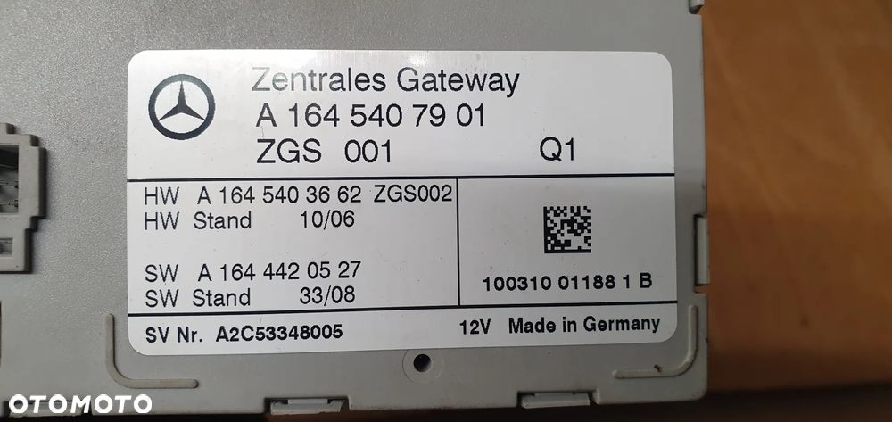 Moduł sterownik Gateway Mercedes R-Klasa W251 A1645407901 - 5
