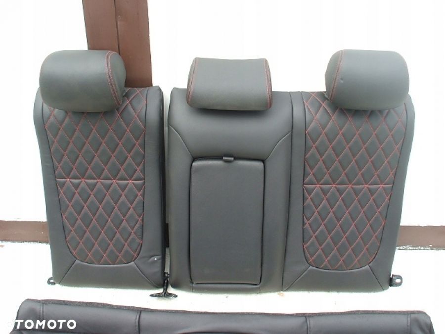 JAGUAR XF X250 lift FOTELE FOTEL komplet skóra czerwona nitka - 7