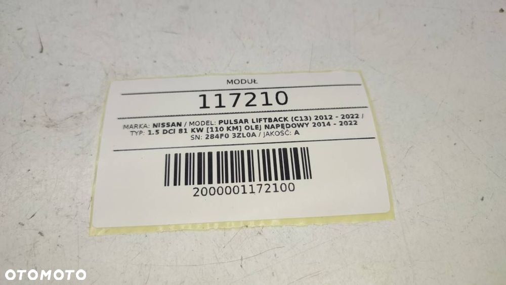 MODUŁ STEROWNIK NISSAN PULSAR 284F0 3ZL0A - 4