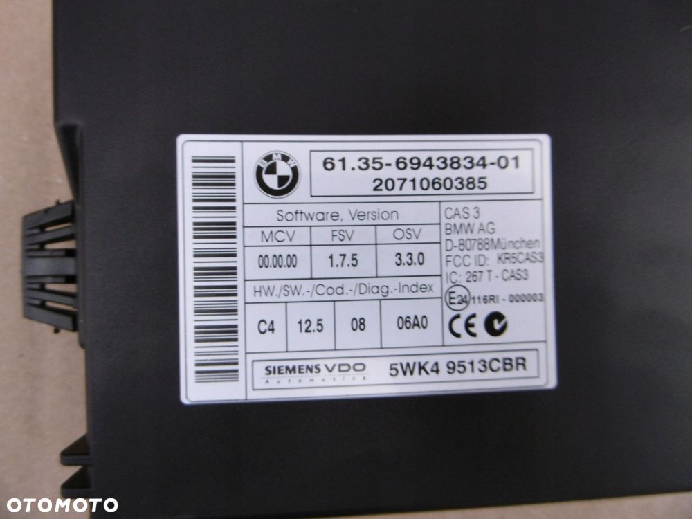 komputer sterownik silnika cas bmw e90 e91 2.5 n52 325i 218km msv70 n52b25a - 3