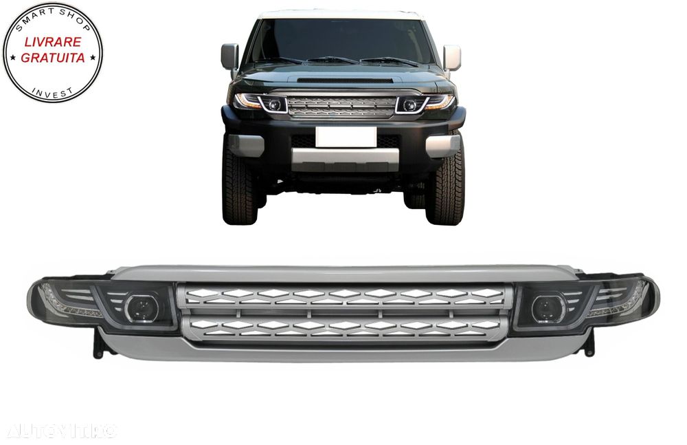 Faruri LED cu Semnal Dinamic si Grila Centrala compatibile cu Toyota FJ Cruiser XJ- livrare gratuita - 20