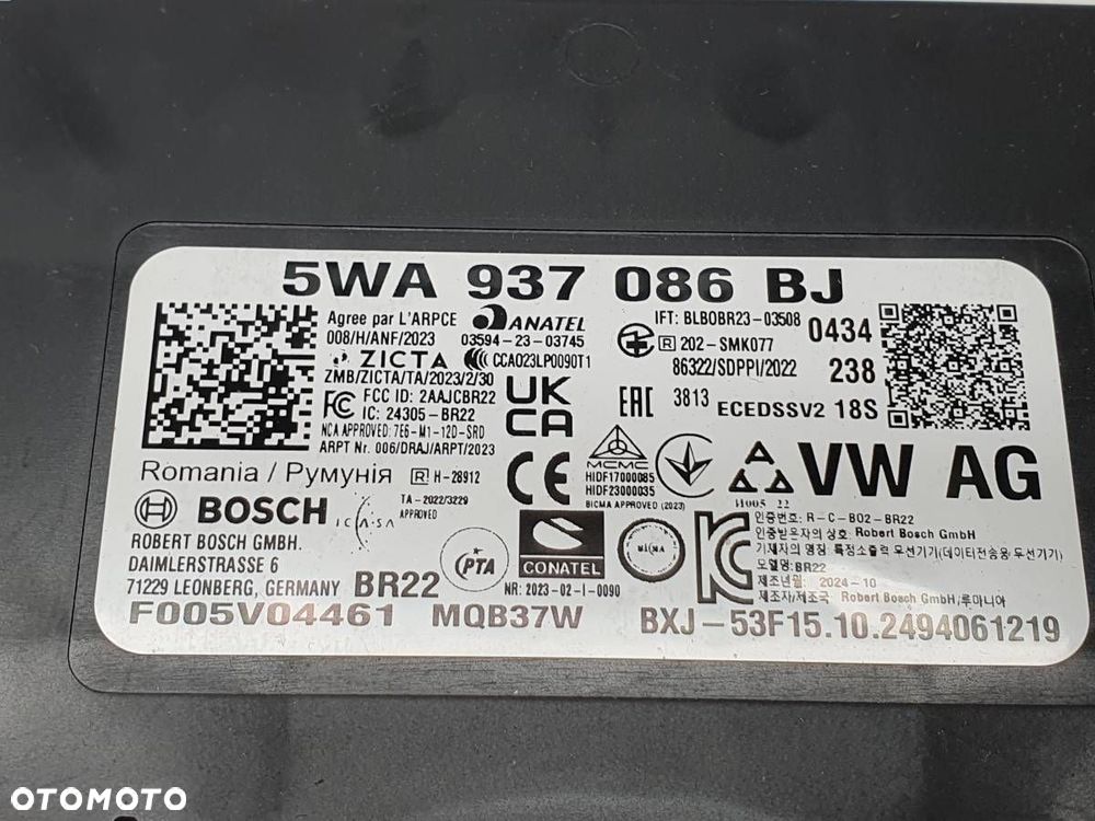 STEROWNIK MODUŁ BCM VW CRAFTER II 5WA937086BJ ORYGINAŁ EUROPA - 2