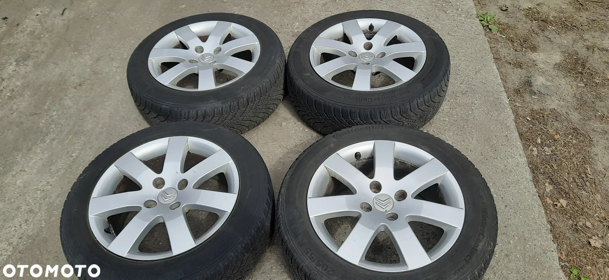 Peugeot Citroen Alufelgi 16 Koła 16 z oponami zimowymi  7x16 ET32 4x108 65,1 9680729880 KOMPLET - 2