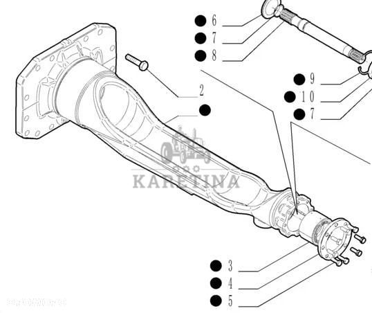 New Holland T7000 T7030 Kompletne Ramię Wspornika Obudowę Podpory Wału Napędowego CZĘŚCI 87536936 - 1
