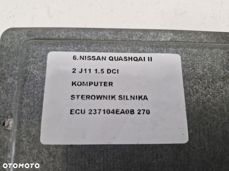 nissan qashqai 2 ii j11 1.5 dci komputer sterownik silnika ecu 237104ea0b - 5