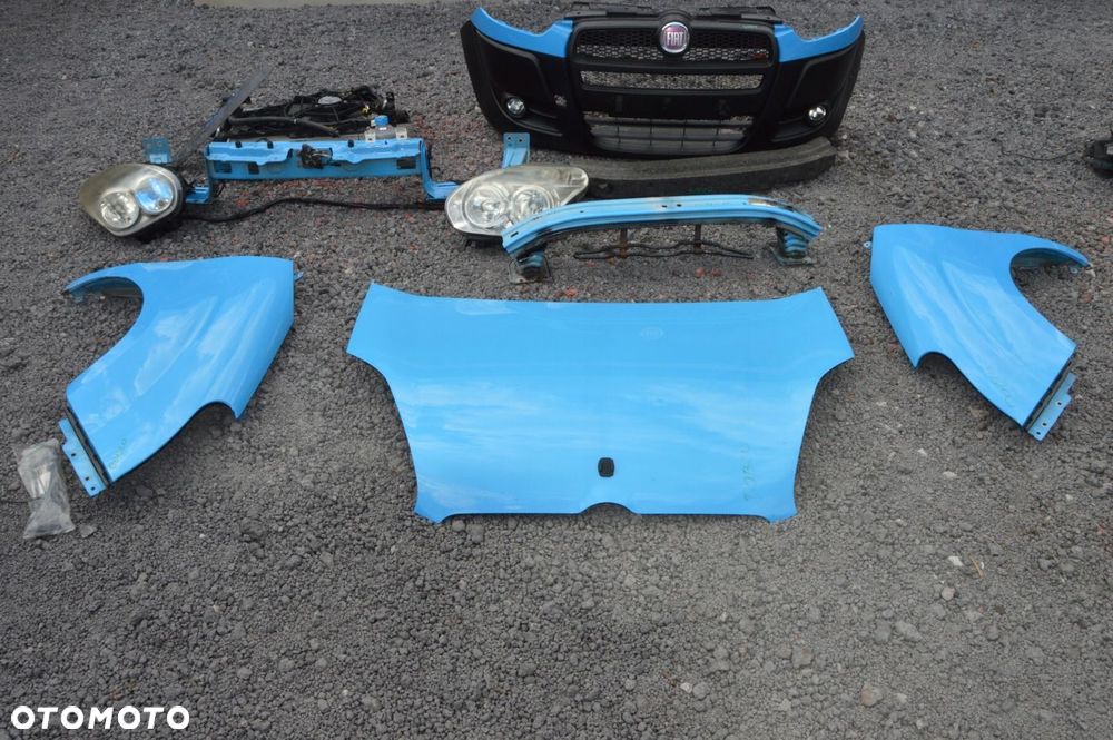 Zderzak maska błotnik lampa komplet przód fiat doblo ii 10r ral 5015 1.6 d - 6