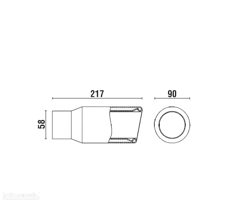 PONTEIRA DE ESCAPE EM INOX DIAMETRO SAIDA 90MM - 2