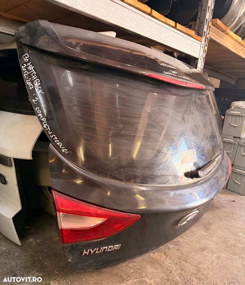 Haion complet HYUNDAI I30 hatchback an 2012-2017 cu stopuri, luneta, stergator - 4