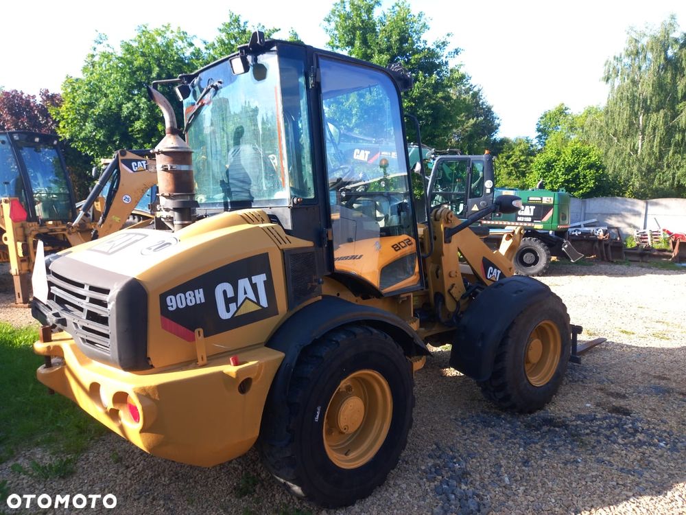 Caterpillar CAT 908H 4x4 z niemiec 2011r szufla widły szybkozłacze - 3