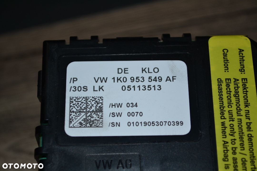 VW AUDI SEAT SKODA MODUŁ POD KIEROWNICĘ 1K0953549AF - 3