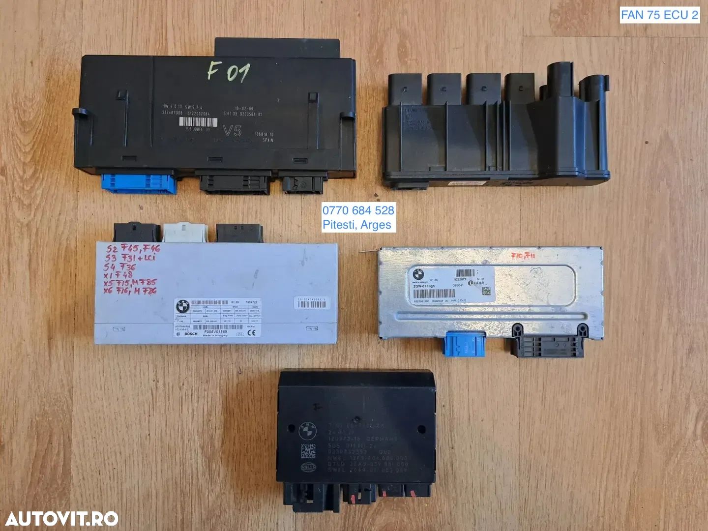 Calculator modul ECU Confort JBBFE III Modul electronic alimentare Modul soft close portbagaj Calculator gateway central Modul carlig BMW - 1