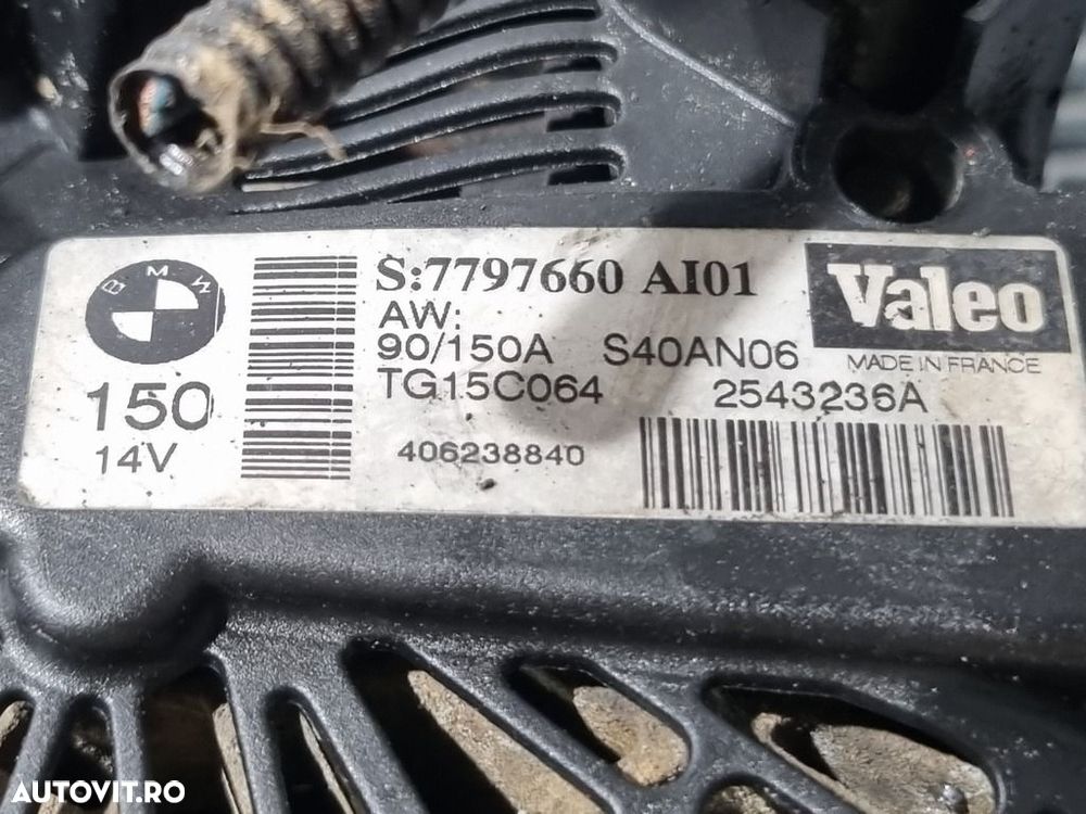 Alternator BMW X3 E83 Facelift 2.0 Diesel 2006 - 2010 150CP 1995CC M47 Euro4 (1524) ... - 4