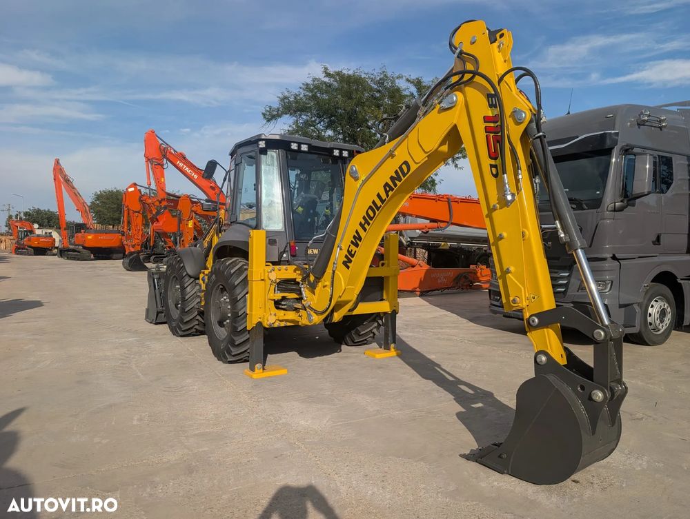 New Holland B115D, ROTI EGALE, FULL OPTION, Masa operationala 10t, motor 120CP, Certificat CE, Anv MICHELIN, automata POWERSHIFT, Cupa 4x1, FURCI, brat extensibil, ins picon, posibil leasing 5 ani, -PROMOTIE 89.900 EUR+Tva - 11