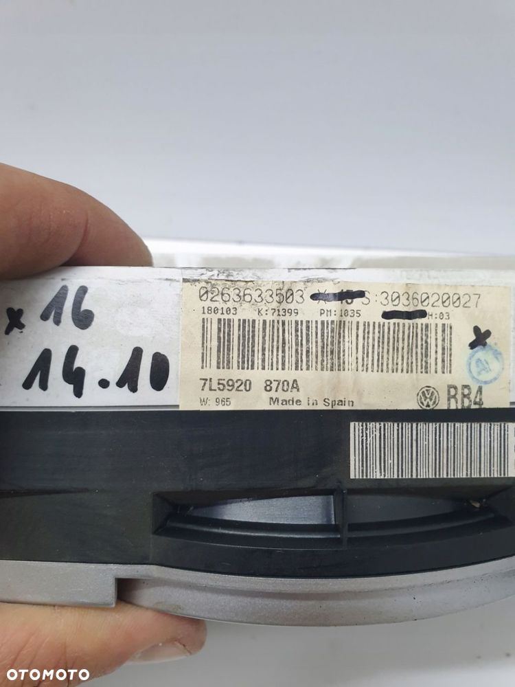 LICZNIK ZEGARY PORSCHE CAYENNE 4.5 V8 7L5920870A - 5