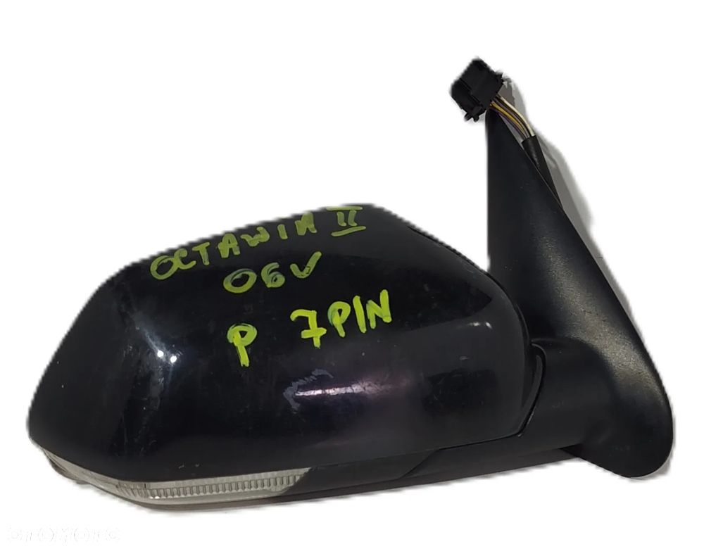 lusterko prawe przednie przód SKODA OCTAVIA II 04-08 7 PIN - 1