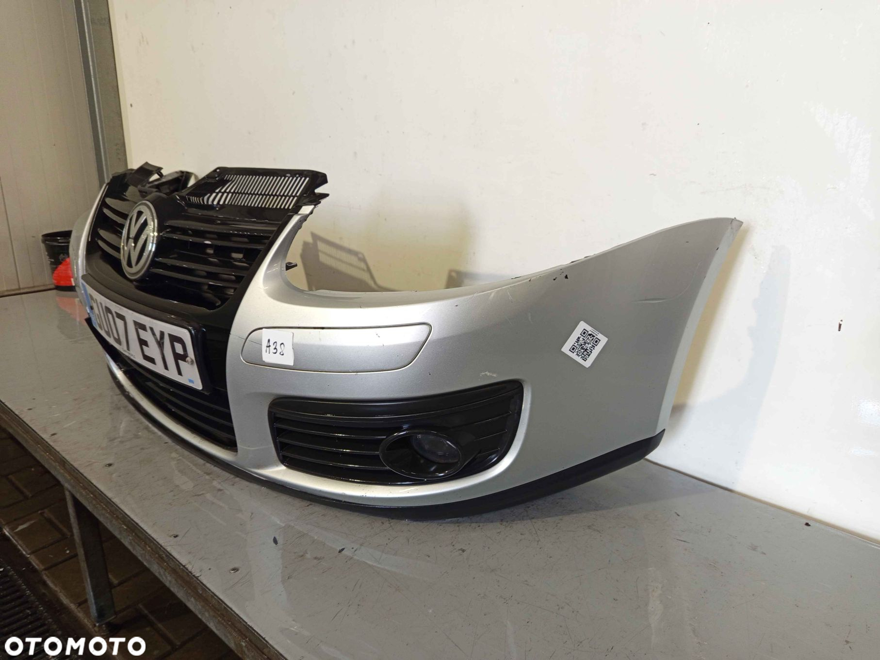+ ZDERZAK PRZÓD PRZEDNI DO VW VOLKSWAGEN GOLF V 5 KOMBI JETTA GT LA7W SREBRNY DO MALOWANIA ! - 2