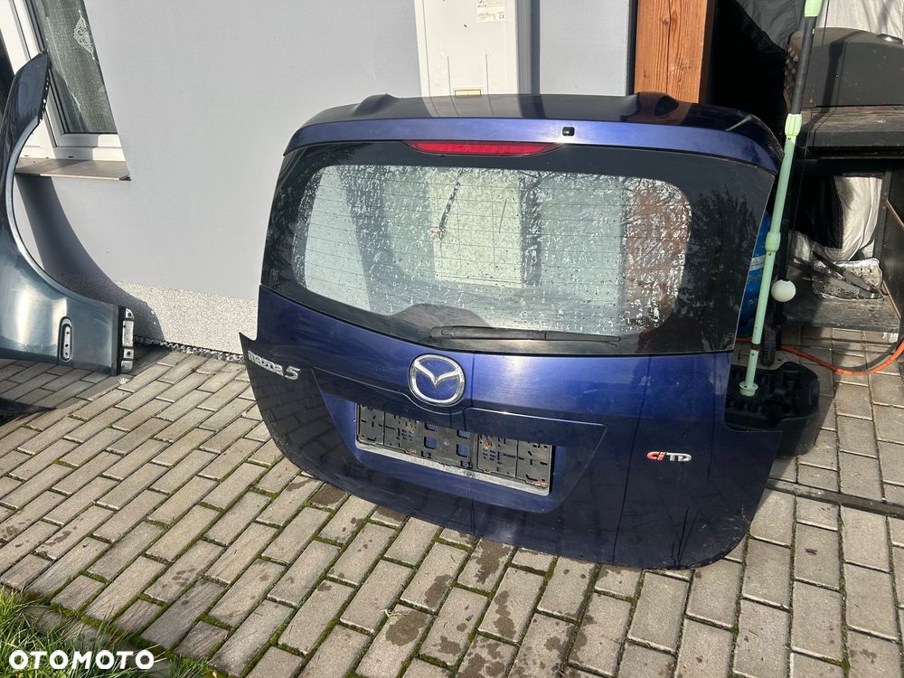 KL Zderzak Przód Maska Klapa Tył Mazda 5 V 05- 25E Niebieski - 13