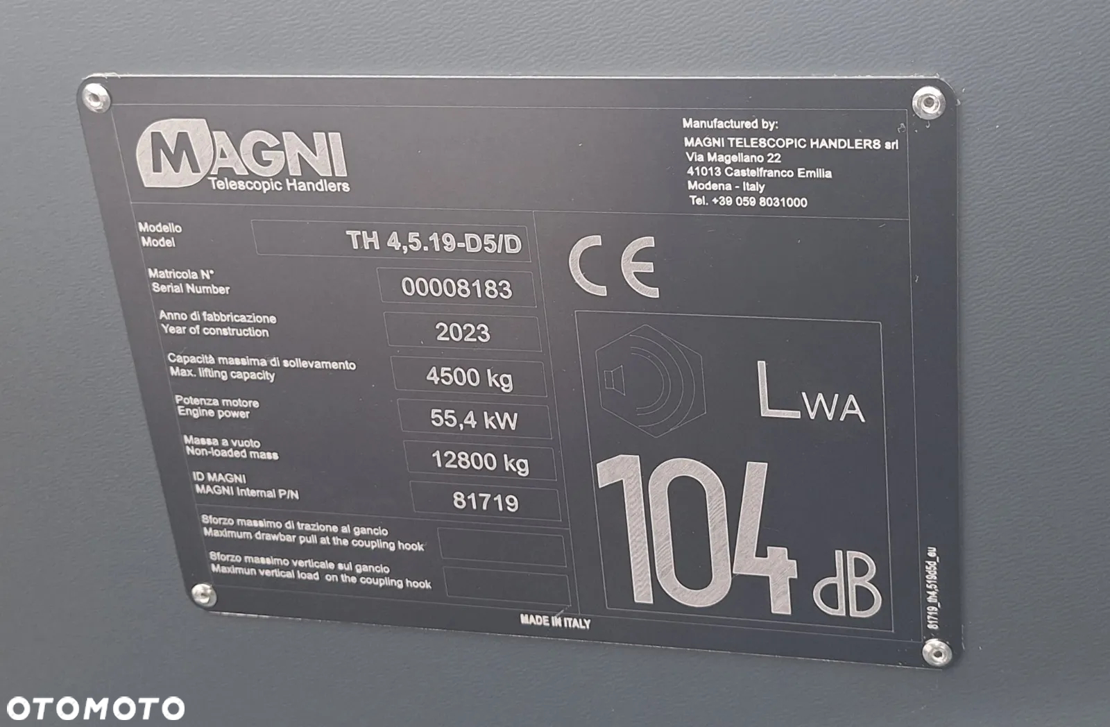 Magni TH 4,5.19 - 16