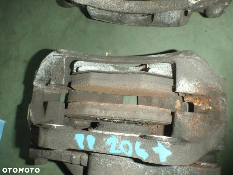 zacisk jarzmo hamulcowe tarcza klocki peugeot 206 206+ 206cc 207 306 oryginal jak nowy - 7