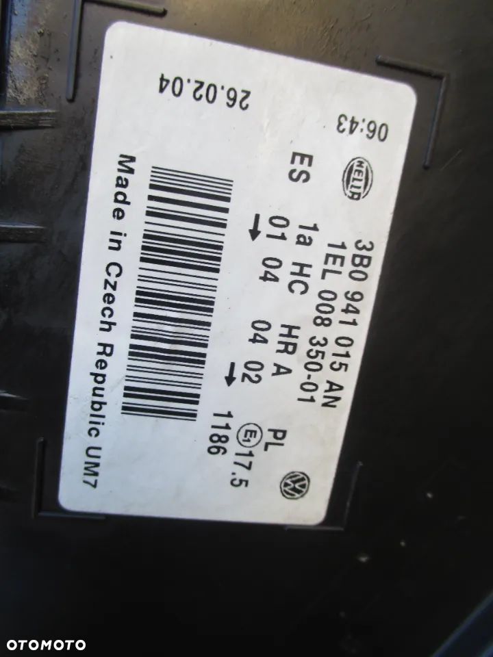 Lampa lewa PASSAT B5 LIFT HELLA EUROPA - 6