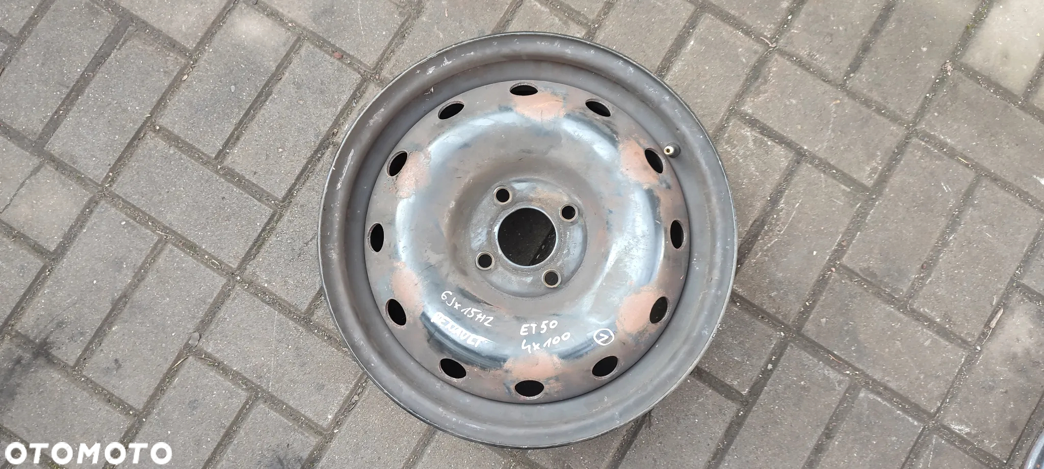 FELGI STALOWE 4x100 6Jx15 CALI ET50 RENAULT DACIA 4 SZTUKI KOMPLET - 2