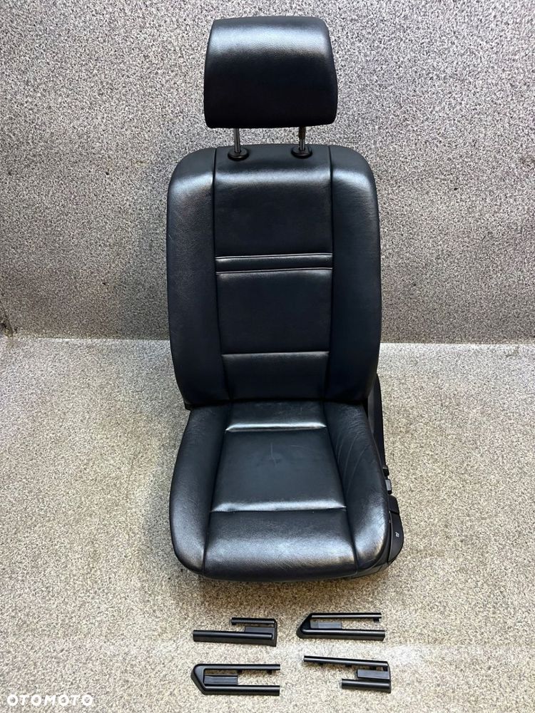 Fotel kierowcy lewy przod przedni grzany skora czarna BMW X5 E70 LADNY - 2