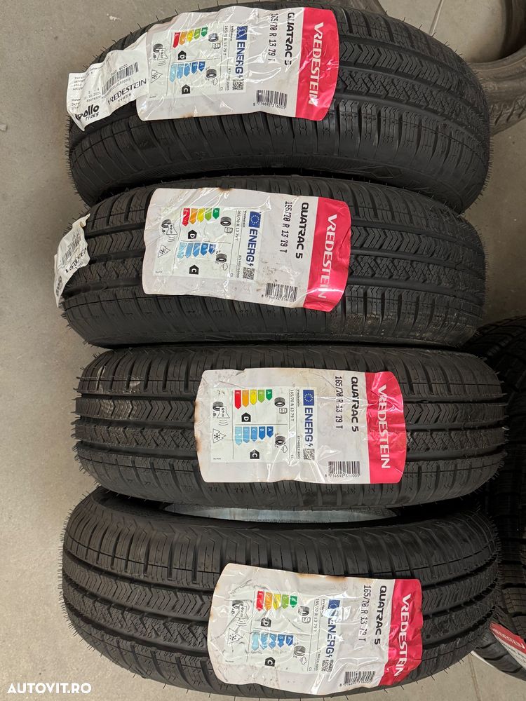 Vând 4 anvelope 165/70/13 vredestein allseason noi - 1
