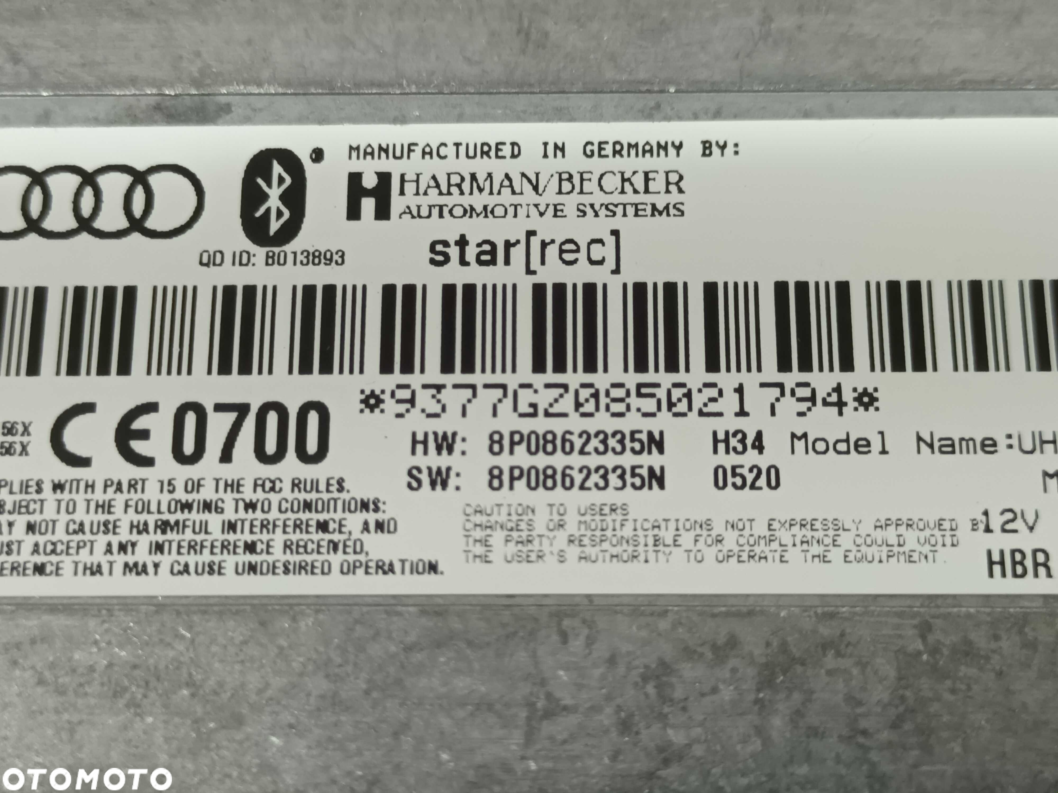 Moduł BLUETOOTH sterownik telefonu AUDI A4 B6 B7 A3 8P VW Seat Skoda - 4