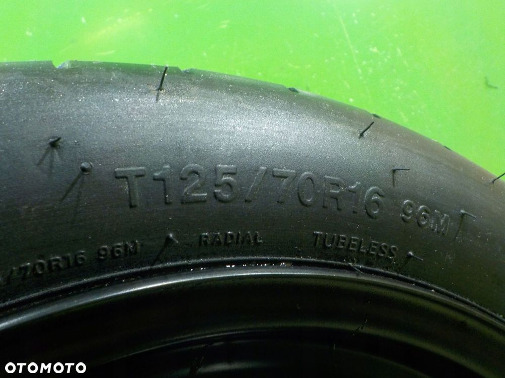GOLF VI GOLF V A3 8P kolo dojazdowe 125/70/16 5X112 - 4