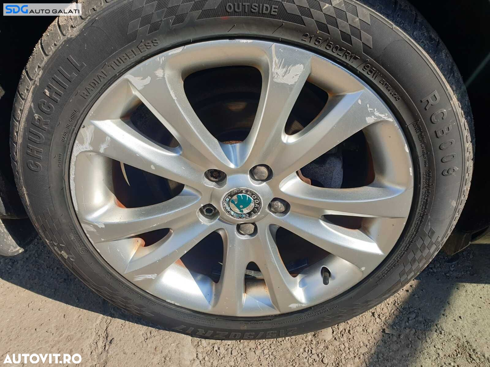 Set 4 Jante Roti Aliaj 215 50 17 R17 5x112 Skoda Octavia 2 2004 - 2013 Cod sdgj17bss23 - 2