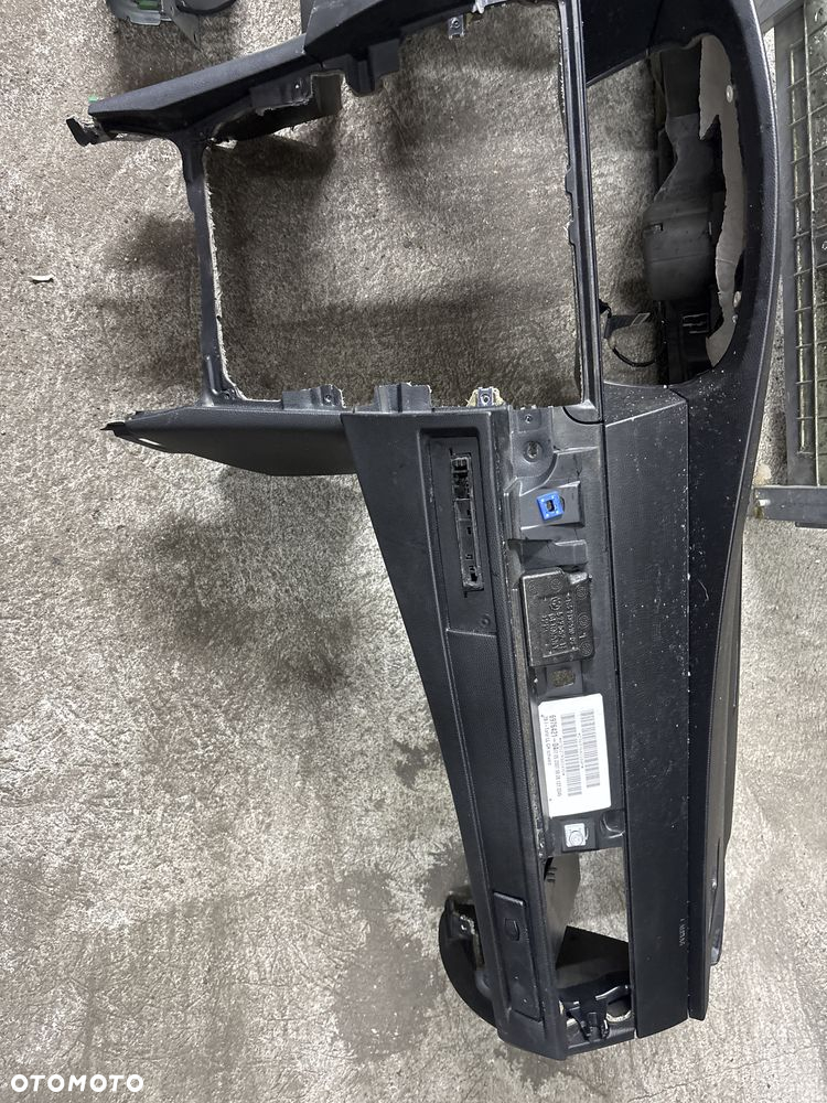 Deska konsola bmw e60 e61 EU czarna start stop poduszka air bag - 6