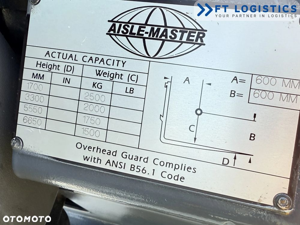 Combilift WÓZEK PRZEGUBOWY | AISLE MASTER 25WE | ELEKTRYCZNY | TRIPLEX 6650MM | PRZESUW BOCZNY | WOLNY SKOK | JEDYNIE 6723 MOTOGODZIN | STAN IDEALNY | Szeroka oferta wózków czterokierunkowych i bocznych, dopasowanych do różnorodnych potrzeb i zastosowań - 9