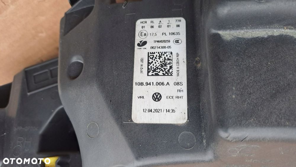 VW ID3 PRAWA LAMPA FULL LED 10B941006A UŻYWANA - 7