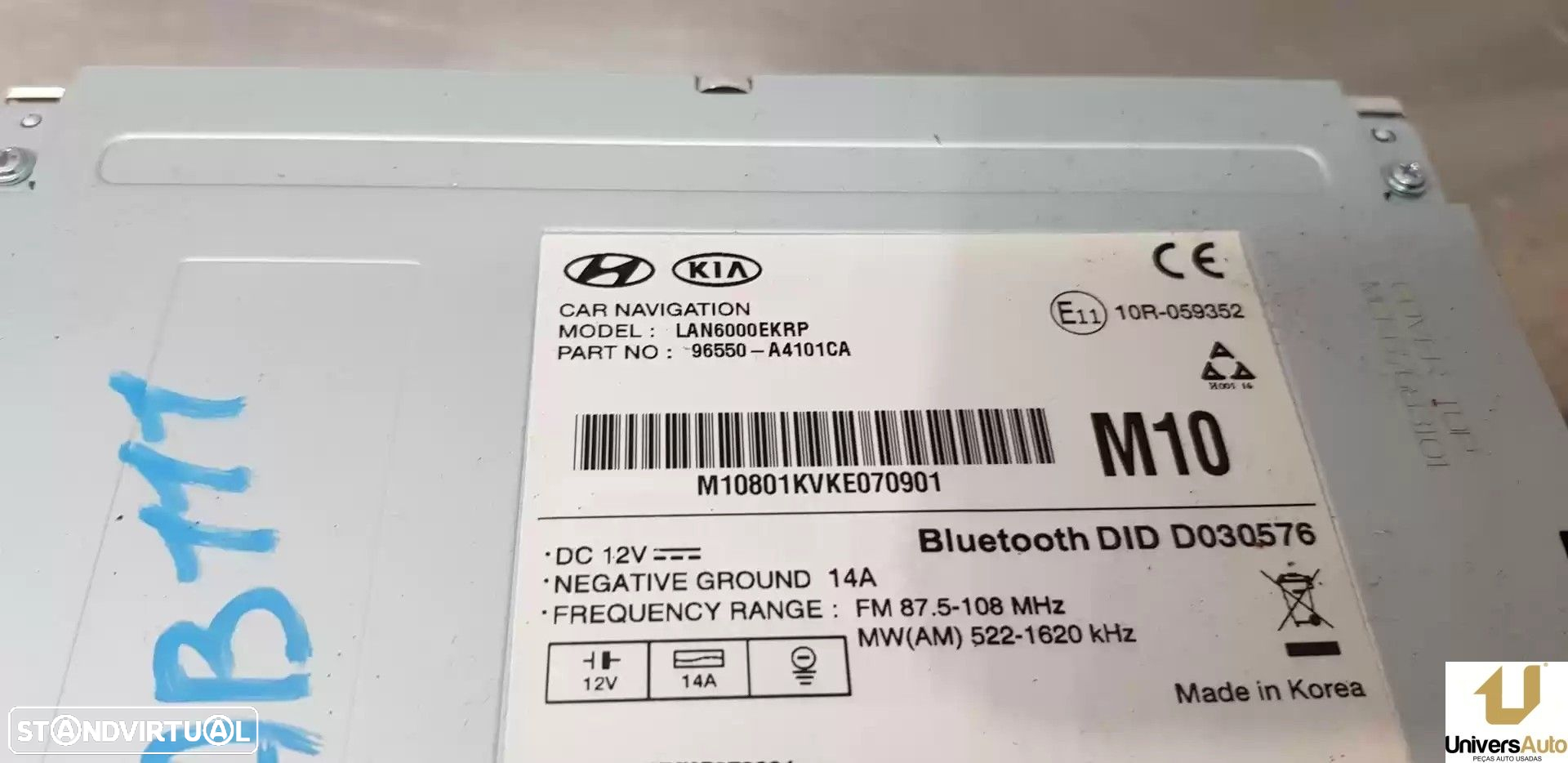 SISTEMA NAVEGAÇÃO GPS KIA CARENS IV 2018 -96550A4101CA - 4