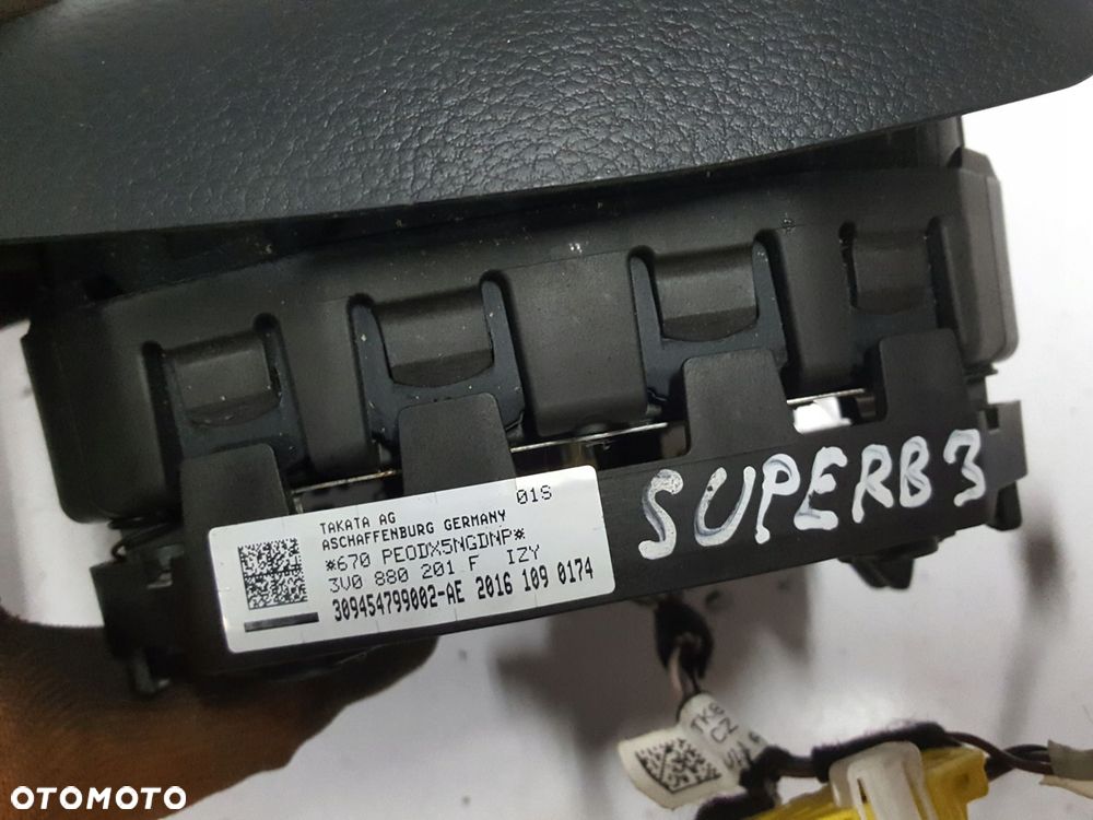SKODA SUPERB 3 III 15-19r PODUSZKA AIRBAG KIEROWCY 3V0880201F - 4