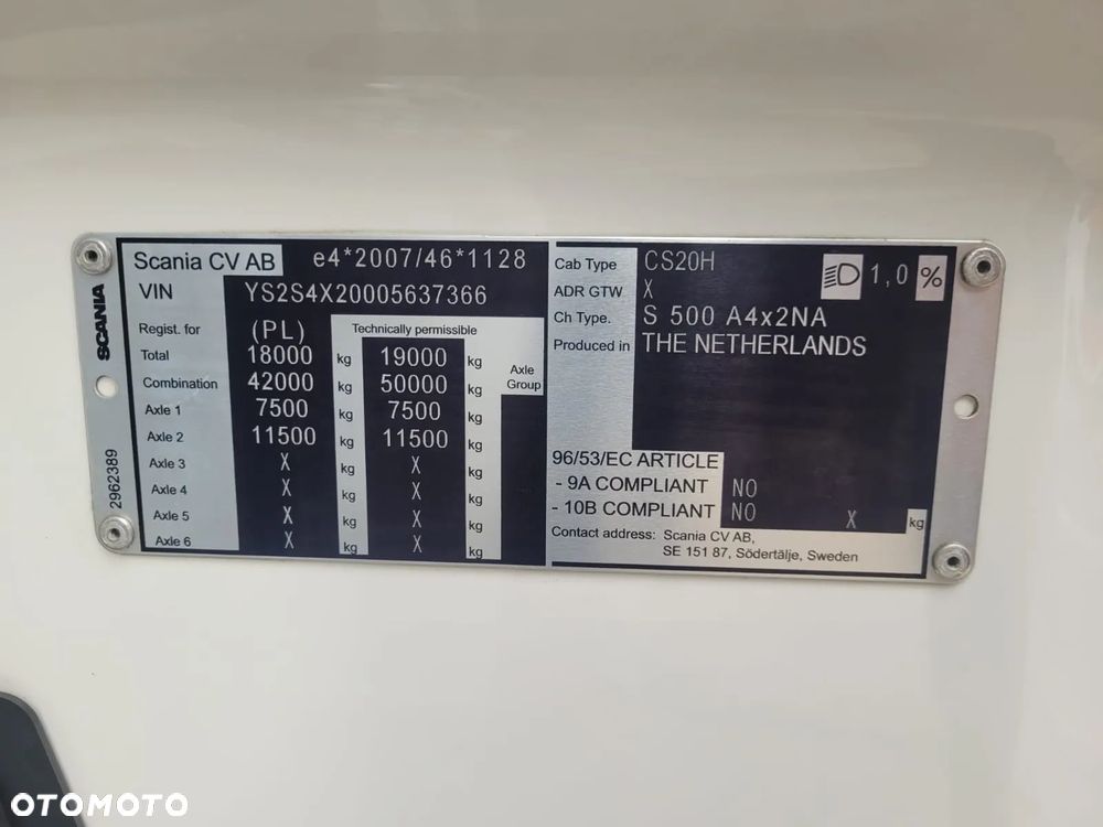 Scania S 500 Produkcja 2021 salon Polska NOWE OPONY !!! - 16