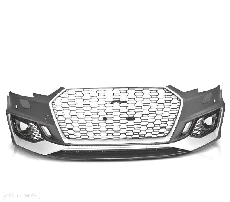 PARA-CHOQUES FRONTAL AUDI A4 B9 15-19 LOOK RS4 PRETO PRATA PDC - 3