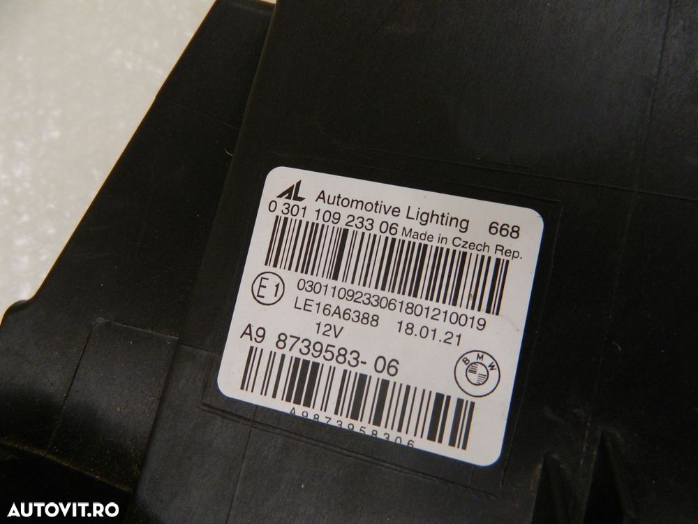 Far stanga BMW Seria 8 / M8, G14 / G15 / G16 FULL LED, 2019, 2020, 2021, 2022, 2023,  cod origine 8739583-06. - 7