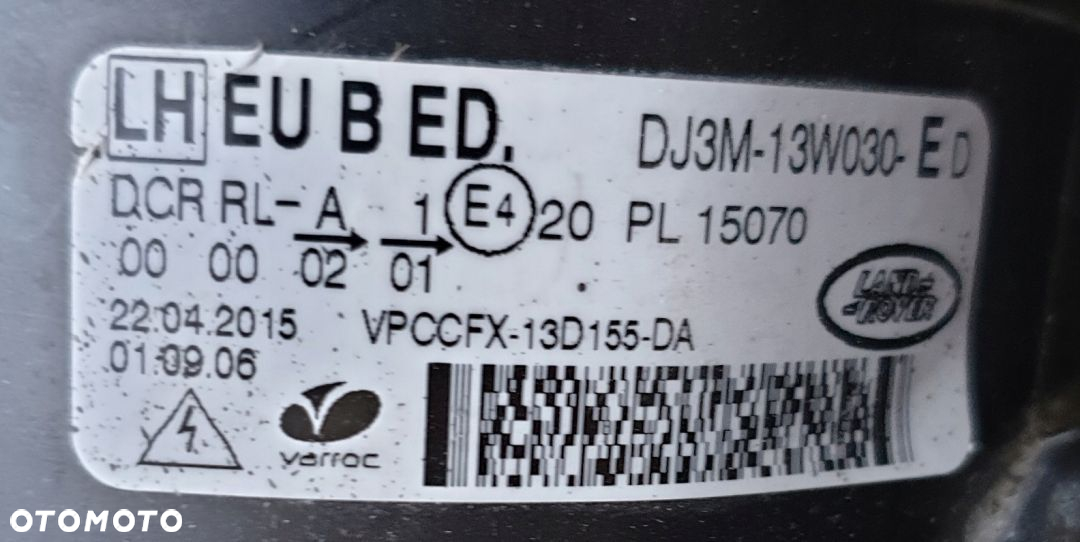 RANGE EVOQUE LAMPA LEWA PRAWA BJ32-13W030-HE - 3