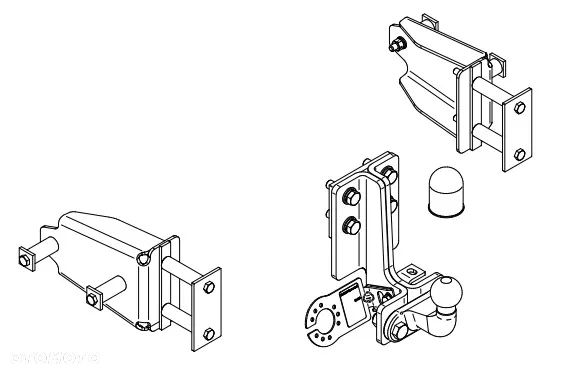 MERCEDES W163 ML M-KLASA98-2005 HAK HOLOWNICZY Z KULĄ FLANSZOWA OPDKRĘCANĄ+MODUŁ +WIĄZKA+ADAPTER - 7
