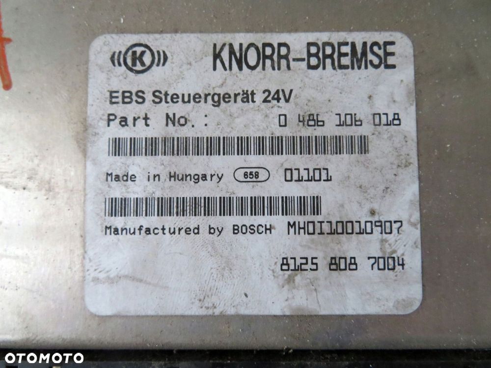MODUŁ STEROWNIK TGL TGM  0486106018 EBS KNORR MAN 2005- - 2